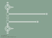 настенный двойной держатель для полотенец с фигурными наконечниками