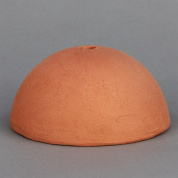 керамический полусферический плафон терракотового цвета