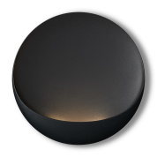 настенный светильник круглой формы с матовым черным покрытием