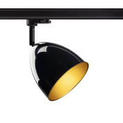 трехфазный трековый светильник черно-золотого цвета