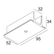 крепёжная площадка для трековых систем шинопровода