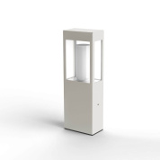 уличный садовый боллард прямоугольной формы белого цвета