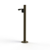 уличный датчик движения на стойке песочного оттенка