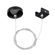 подвес для трехфазного трека 4TRA с черным потолочным креплением