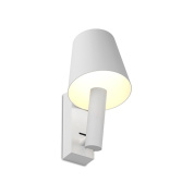 настенное бра с цилиндрическим абажуром и компактным корпусом на кронштейне