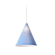 подвесной светильник с фактурным коническим абажуром удлинённой формы