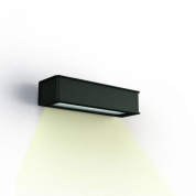 настенный светильник с чёрным корпусом и нижним световым потоком