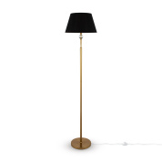 торшер с абажуром на тонкой стойке и круглым основанием в стиле ар-деко