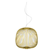 подвесной светильник с проволочной сферой золотистого оттенка