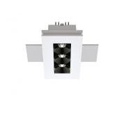 встраиваемый модульный светильник даунлайт с тремя источниками света