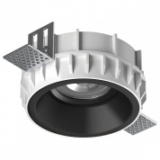 встраиваемый потолочный светильник круглый серый