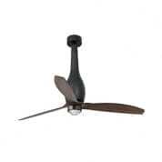 32004-10 ETERFAN LED Matt black/wood ceiling fan with DC motor люстра с вентилятором Faro barcelona