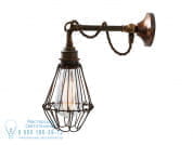 EDOM INDUSTRIAL CAGE WALL LIGHT Настенный светильник прямого света ручной работы Mullan Lighting MLWL192ANTBRS