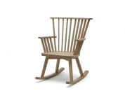 Gray Деревянное кресло-качалка с подлокотниками Gervasoni