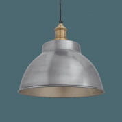 Brooklyn Dome Pendant - 13 Inch - Light Pewter подвесной светильник Industville BR-DP13-LP