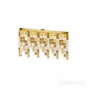 Kolarz Prisma 1314.63MQ.3.KpTGn настенный светильник золото 24 карата ширина 50cm высота 25cm 3 лампы g9