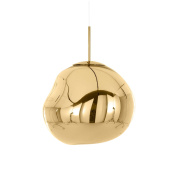 подвесной светильник с золотистым плафоном каплевидной формы