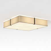 настольный светильник с квадратным абажуром цвета шпаклёвки крупного размера