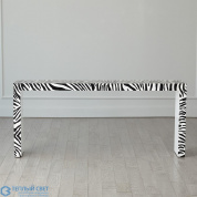 Parson Table-Zebra Lacquer Global Views консольный стол
