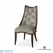 Logan Dining Chair-Walnut-Chesterfield Grey Leather Global Views кресло