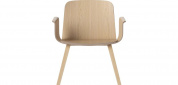 Palm veneer lounge chair with armrest Bolia кресло