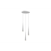 CNO03-0 Grau Niceone CHANDELIER 3 ALU POL/GREY/WHITE Трёхрожковый подвес