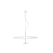 подвесной светильник с плавно изогнутым корпусом и нижним источником света