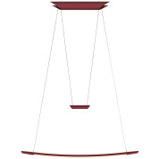 подвесной светильник с красным дисковым плафоном