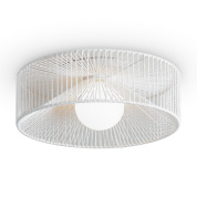 потолочный светильник с ажурным корпусом белого цвета