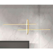 подвесная люстра с перекрестной композицией белого матового цвета