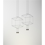 030204/1A Vibia Wireflow подвесной светильник с двойным геометрическим каркасом
