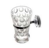 настенный стакан для ванной с рельефным стеклянным корпусом