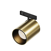 трековый прожектор цилиндрической формы в латунном цвете