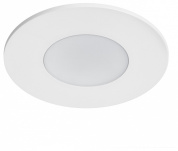 встраиваемый потолочный светильник влагозащищенный круглый белый