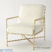 Elder Lounge Chair-Gold Leaf-COM Global Views кресло