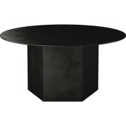 журнальный столик из металла с чёрной круглой столешницей