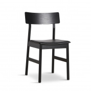 Pause dining chair 2.0 Black w/leather Woud, стул