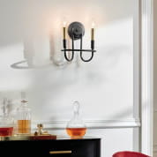 Capitol Hill 10.75" 2 Light Wall Sconce Black настенный светильник 52308BK Kichler