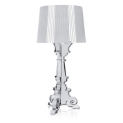 настольная лампа с серебристым абажуром
