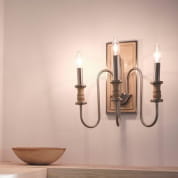 Karthe 3 Light Wall Sconce Beech and Brushed Nickel настенный светильник 52473NI Kichler