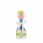 21502721 Wooden Doll Vitra Деревянная фигурка с цветочным узором и голубыми руками