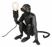 декоративный настольный светильник в виде обезьяны черный