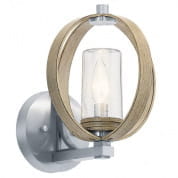 Grand Bank 10" 1 Light Wall Light Distressed Antique Gray and Brushed Nickel уличный настенный светильник 59065DAG Kichler