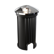 круглый встраиваемый уличный светильник с акцентной подсветкой