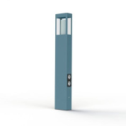 садовый боллард с розеткой голубого оттенка