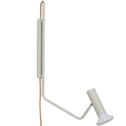 настенный светильник с регулируемым цилиндрическим абажуром в песочном цвете