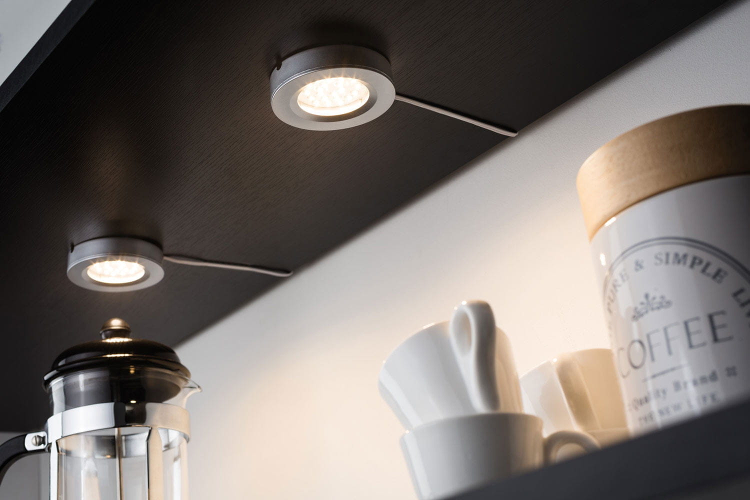 встраиваемые светильники для кухонной мебели