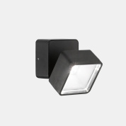 уличный настенный светильник черный квадратный с направленным светом