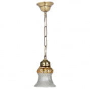Lustrous Antique Brass Hanging Light подвесной светильник FOS Lighting No1-UshaLuster-HL1
