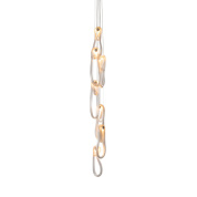 подвесной светильник с никелированными каплевидными плафонами